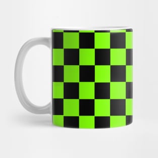 Checkered Pattern - Lime and Green Mug